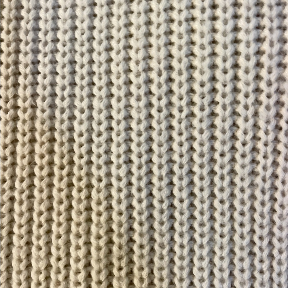 ROOLEE Chunky knit Cream Oatmeal Neutral Turtleneck Long Sleeve Sweater size XS - Picture 6 of 7